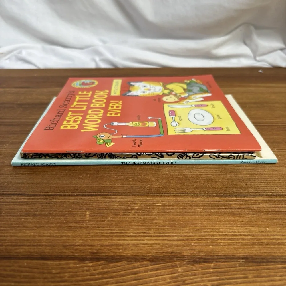 Lot of 3 Richard Scarry Children's Books Mr Frumble Best Little Word Book
